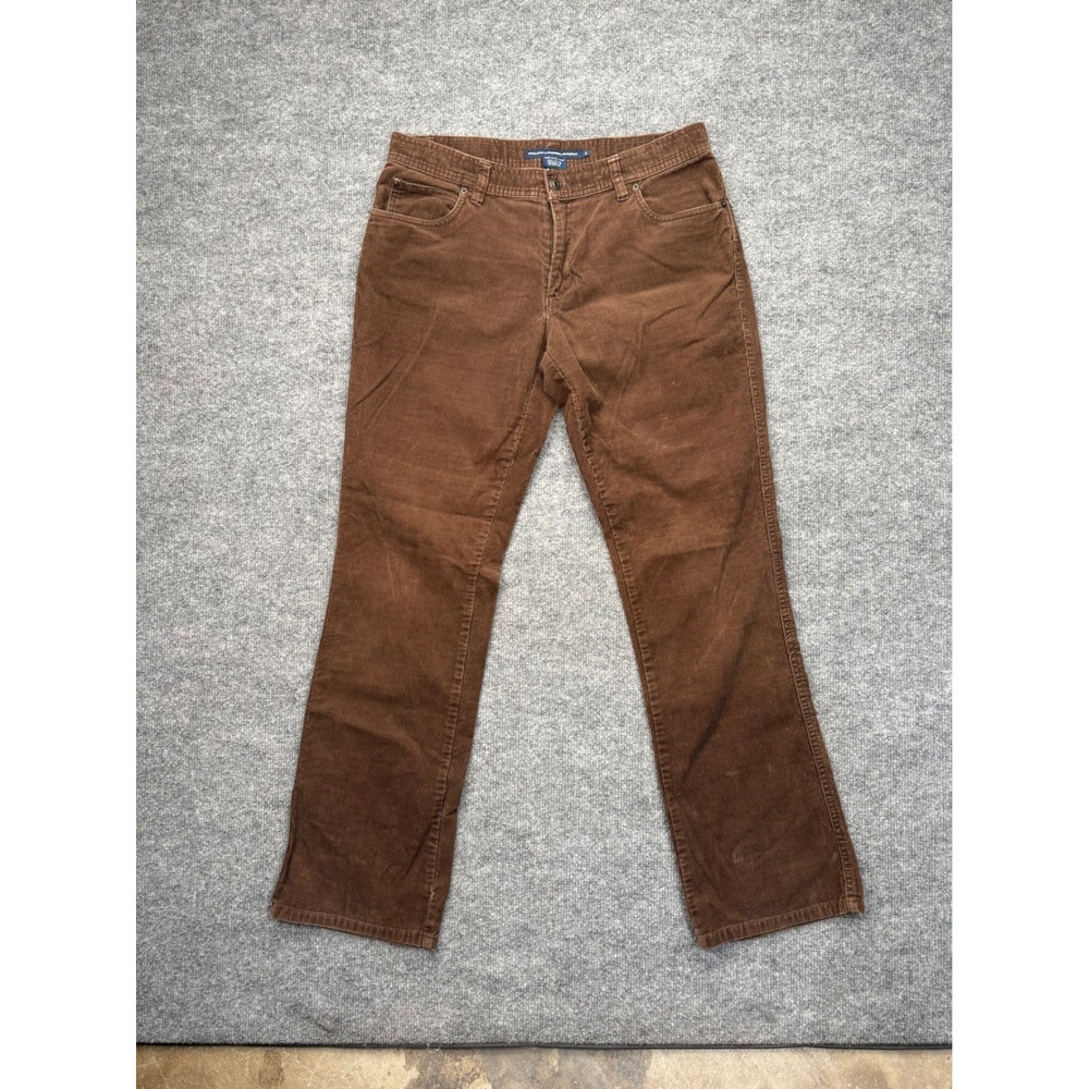 Ralph Lauren Sport Brown Corduroy Pants Womens Size 6 Straight Leg Cotton 31x31